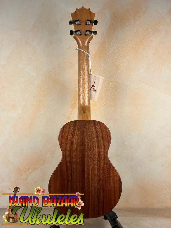 Wooden back of KoAloha KTM-00 Tenor Ukulele showcasing authentic Hawaiian craftsmanship