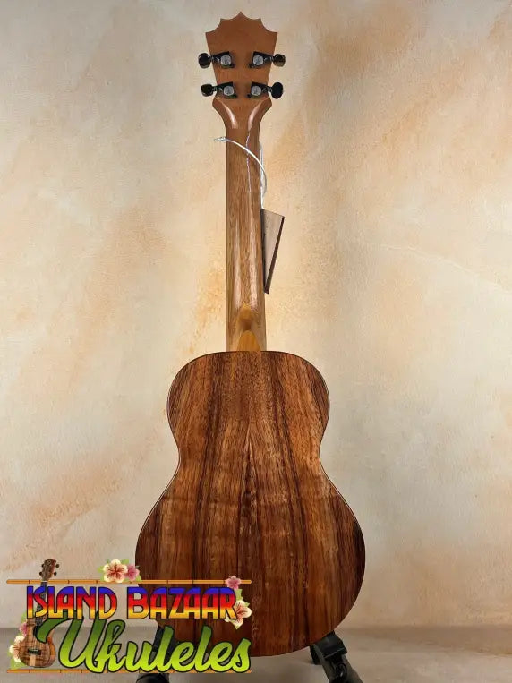 Wooden back of KoAloha KTM-00 Tenor Ukulele with solid Hawaiian koa and authentic Hawaiian sound