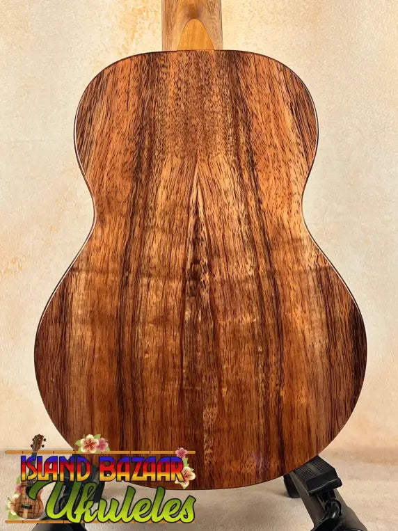 Wooden koaloha ktm-00 tenor ukulele back with solid hawaiian koa showcasing authentic hawaiian sound