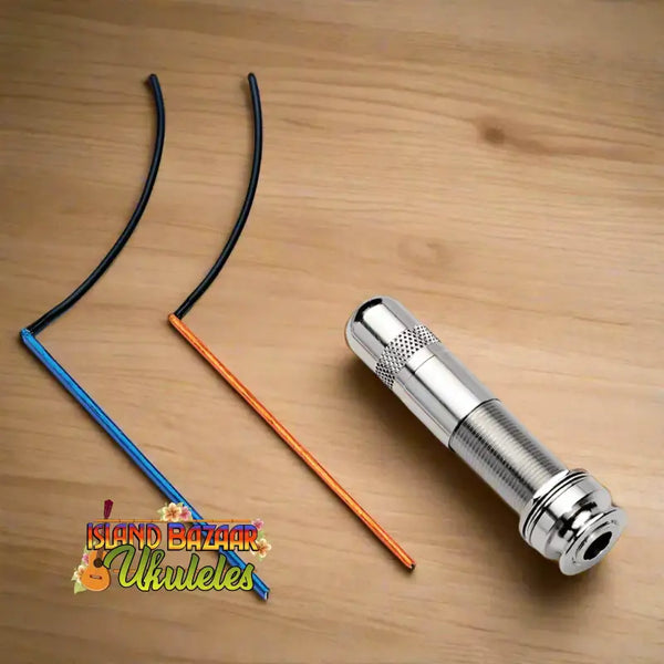 Guitar endpin jack with wires for Fishman AG0 Undersaddle Pickup System installation