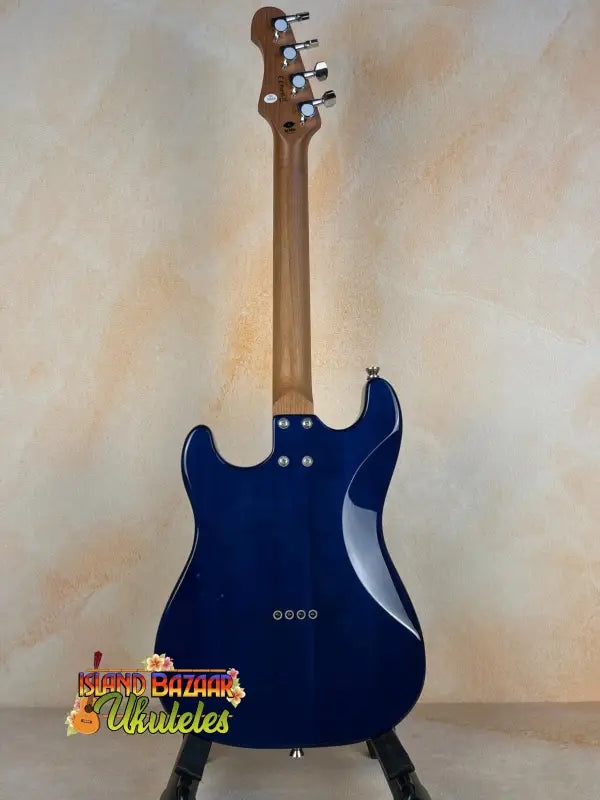 Navy blue electric bass guitar with maple neck for Flight Pathfinder Tenor Electric Ukulele