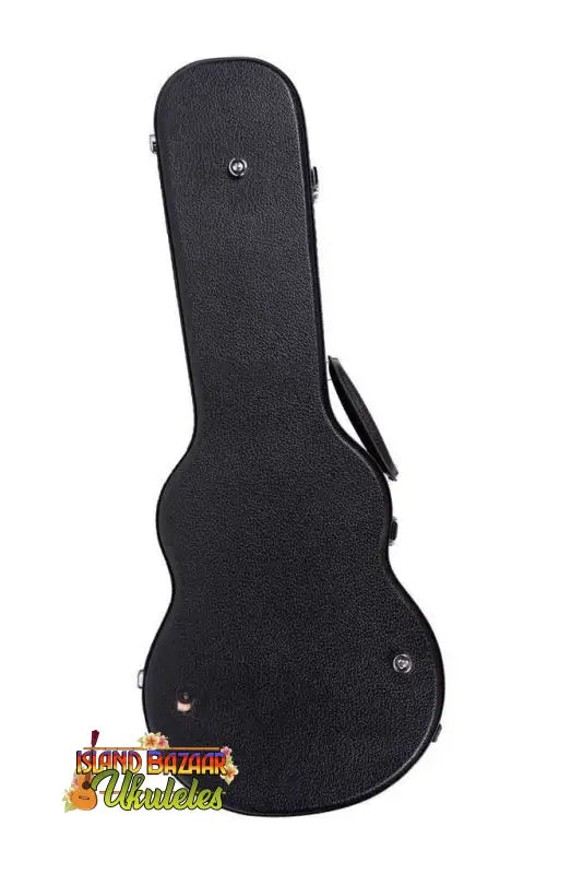 Black hardshell guitar case with latches for Kala Archtop Tenor Ukulele
