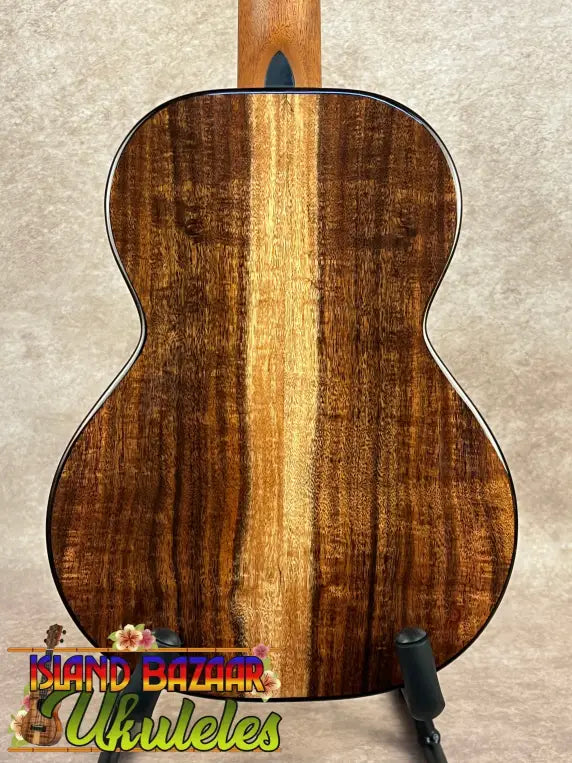 Back of Kala Contour Series Tenor Ukulele with solid acacia wood and light-colored stripe