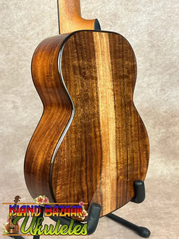 Glossy Koa Wood Tenor Ukulele with Cutaway Body from Kala Contour Series Solid Acacia