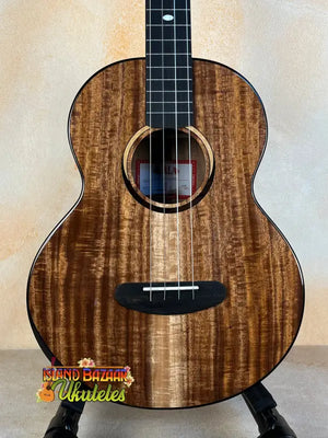 Beautiful Koa wood tenor ukulele with dark fretboard from Kala Contour Solid Acacia