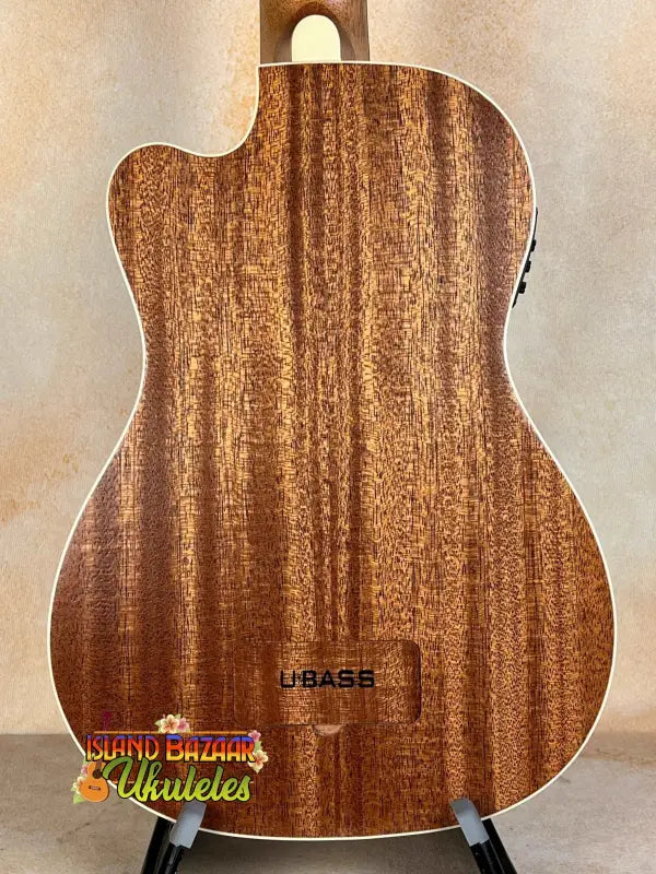 Acoustic bass guitar with rich mahogany finish in Kala Journeyman U•BASS® design