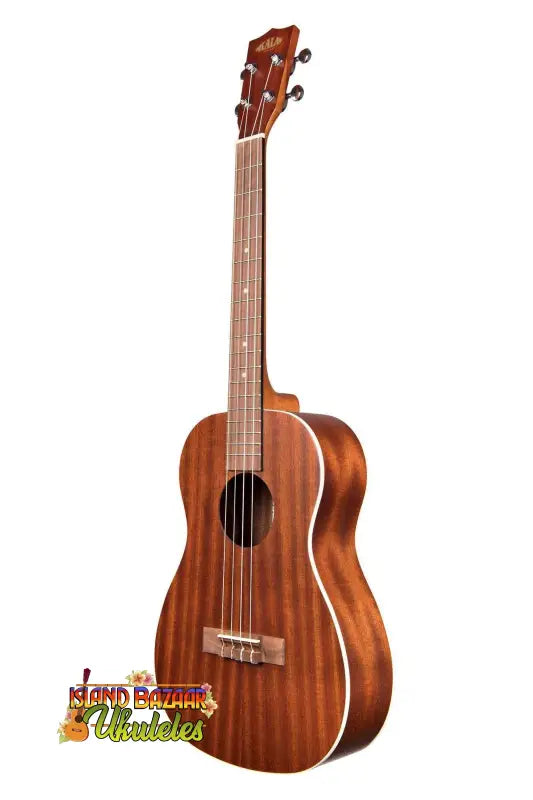 Mahogany baritone ukulele with four strings and satin mahogany finish, Kala Makala MK-B