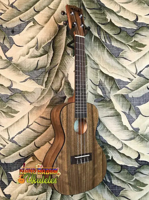 Wooden ukulele with dark brown finish from Kala Pacific’s premier exotic series