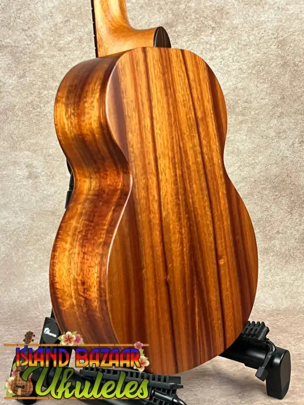 Wooden tenor ukulele with glossy finish from Kamaka HF-3 tenor series, Hawaiian Koa tone
