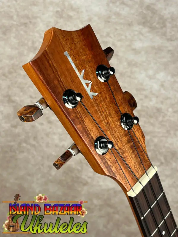 Wooden ukulele headstock with tuning pegs for Kamaka HF-3 Tenor Ukulele solid koa