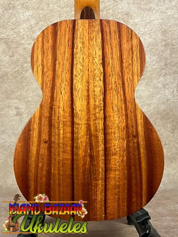 Wooden back of Kamaka HF-3 Tenor Ukulele from the Kamaka HF-3 tenor series