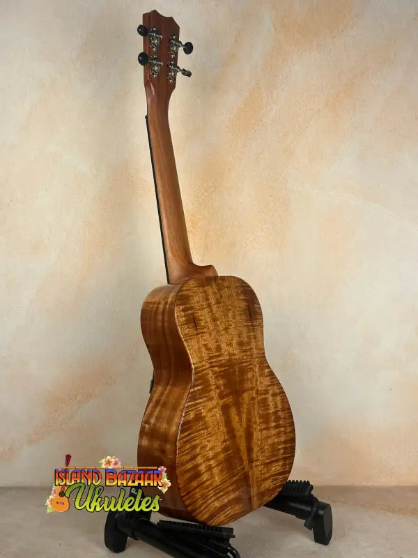 Wooden ukulele with tuning pegs from Kanileʻa D-1 T Pro Tenor Ukulele in solid Hawaiian koa