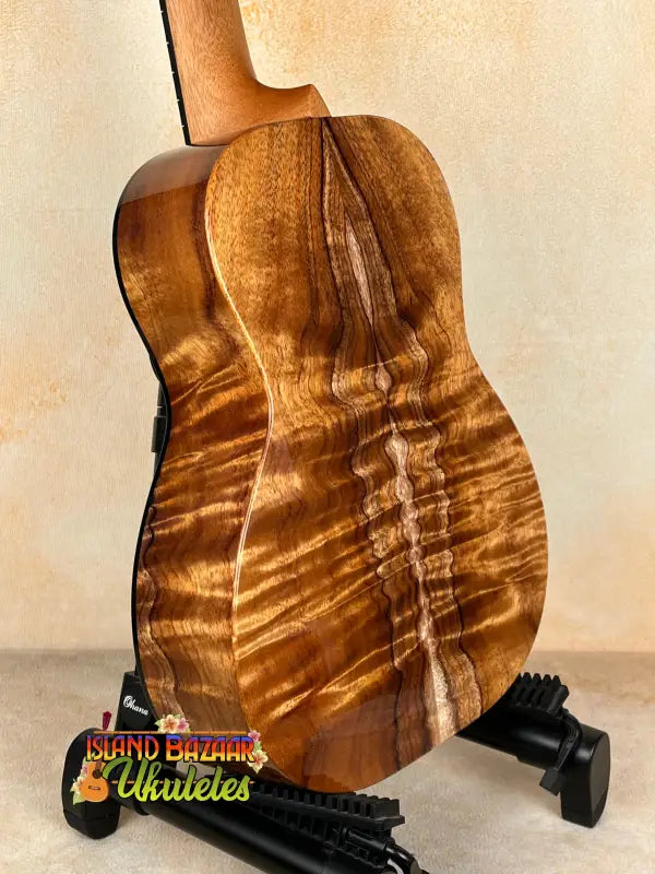 Wooden Kanile’a DK-T Pro Tenor Ukulele with figured grain and premium koa wood