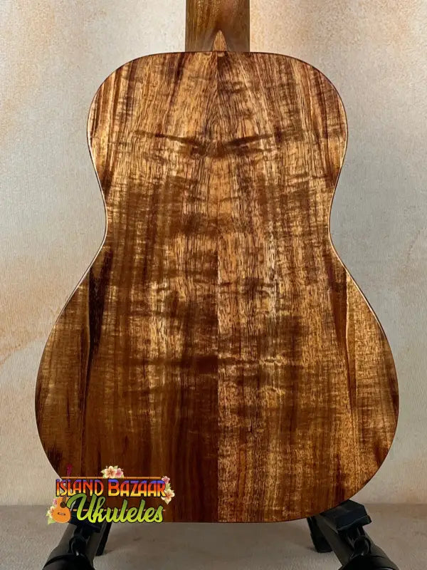 Kanile’a Eight String Tenor Ukulele with stunning figured Koa wood back panel