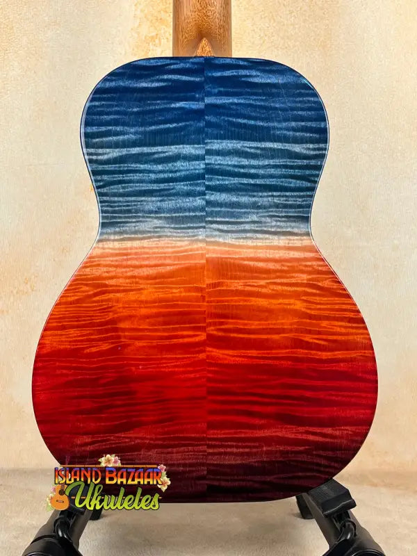 Sunset-colored back of Kanileʻa ʻILIKAI T Pro Tenor Ukulele, island bazaar style