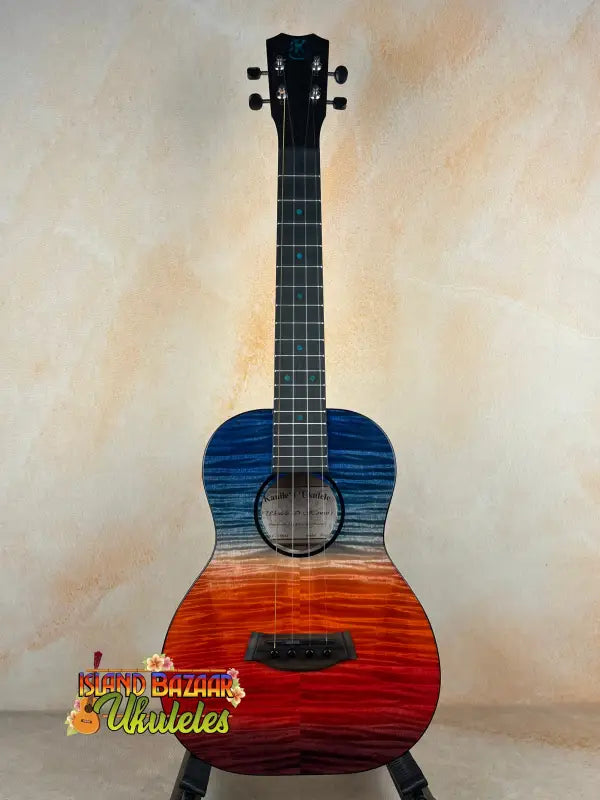 Sunset-colored Kanileʻa ʻILIKAI T Pro Tenor Ukulele made of stained maple at Island Bazaar