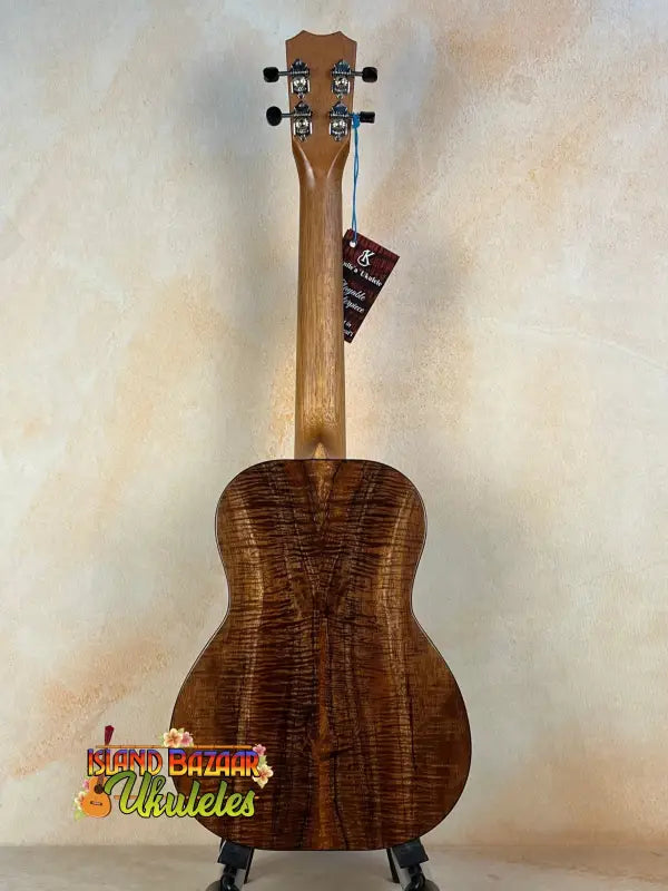 Wooden Ukulele with Curly Koa Grain from Kanile’a K-3 Tenor - Master Grade Quality