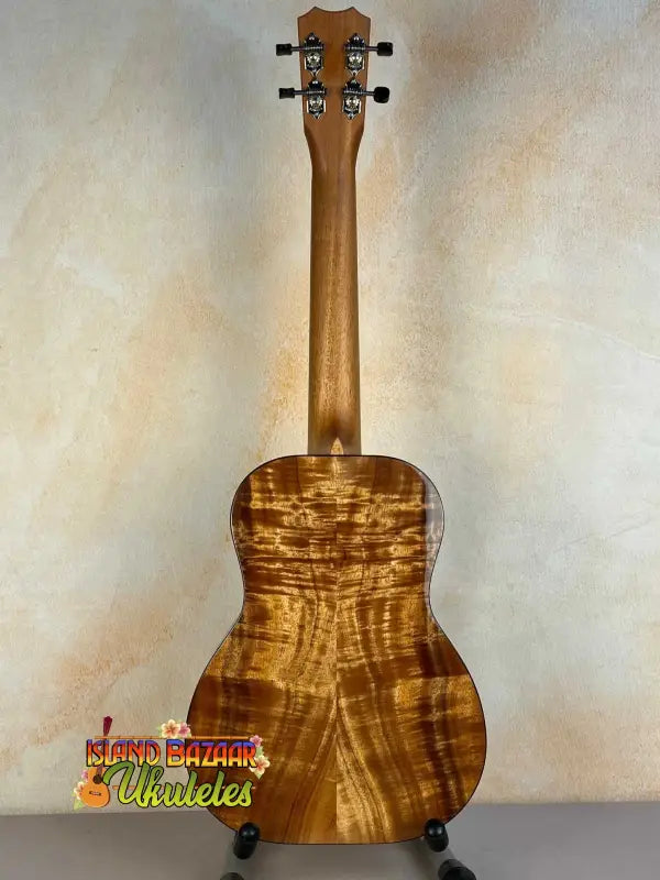 Wooden Kanile’a K-3 Tenor Ukulele featuring premium Hawaiian Koa wood grain patterns