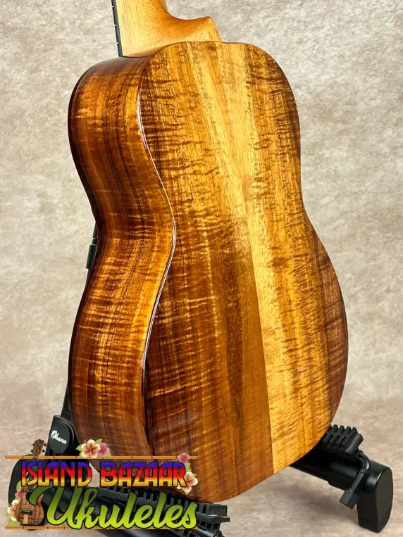 Kaneilea KPA Pro Tenor Koa Ukulele with highly figured curly koa wood back and sides