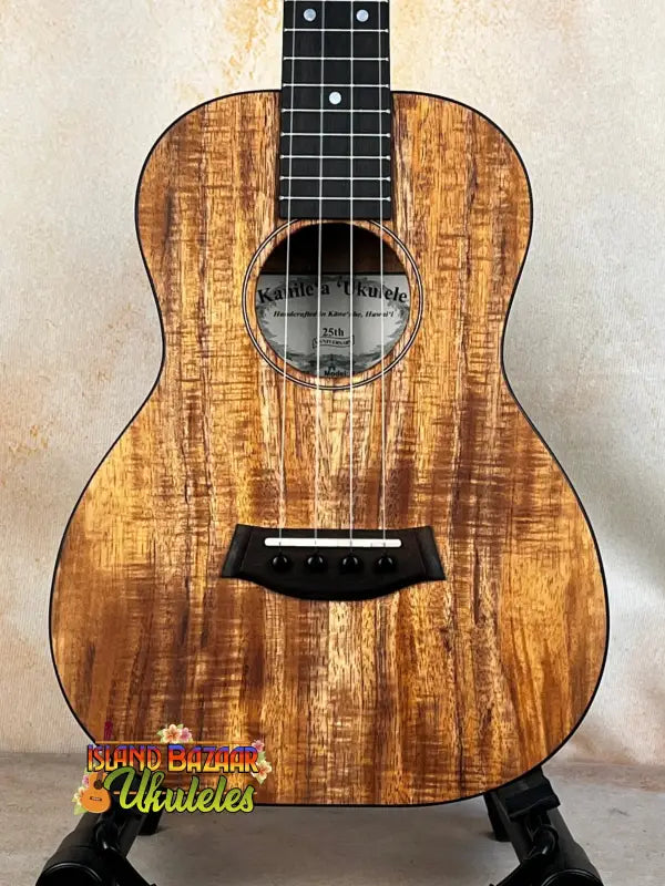 Beautiful Kanile’a K-2 Premium Koa Tenor Ukulele showcasing stunning koa wood grain