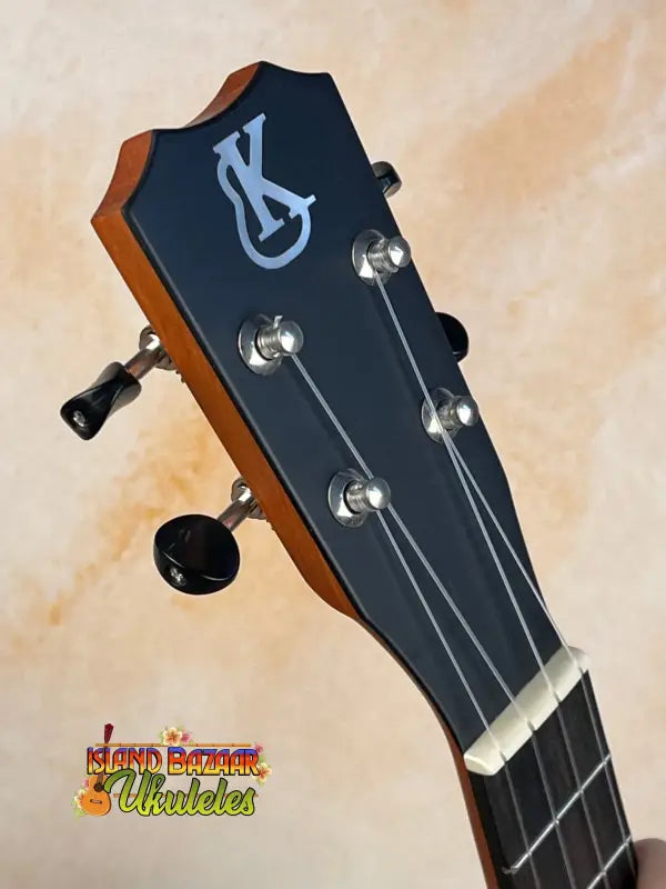 Guitar headstock with silver tuning pegs for Kanile’a K-2 Premium Koa Tenor Ukulele