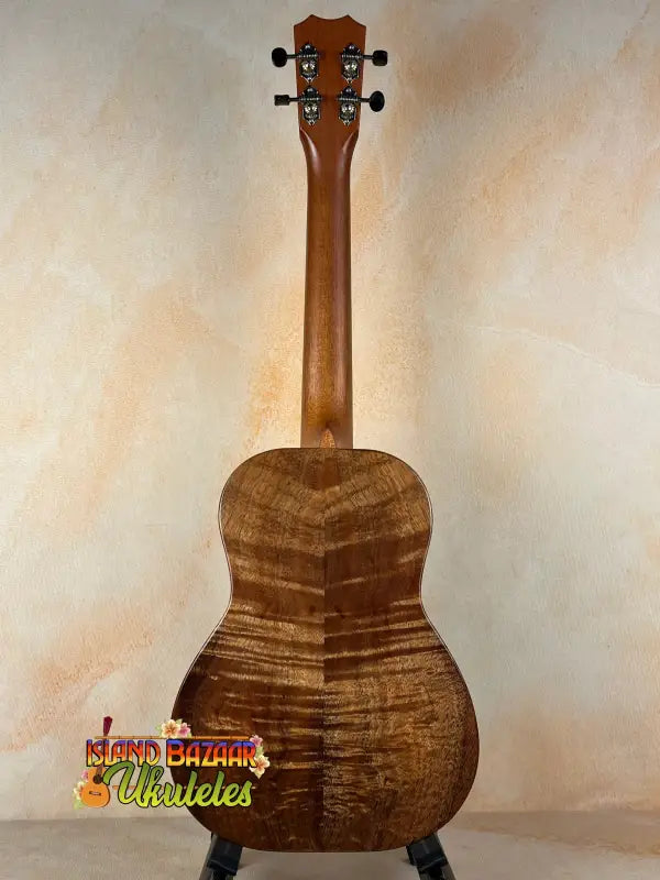 Wooden back of Kanile’a Tenor D-1 Ukulele made from Solid Hawaiian Koa with Deluxe Gig Bag