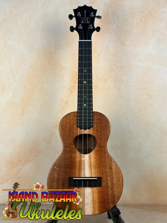 Wooden Ukulele with heart-shaped sound hole, KoAloha KCM-10RP Royal Pikake in solid Hawaiian Koa