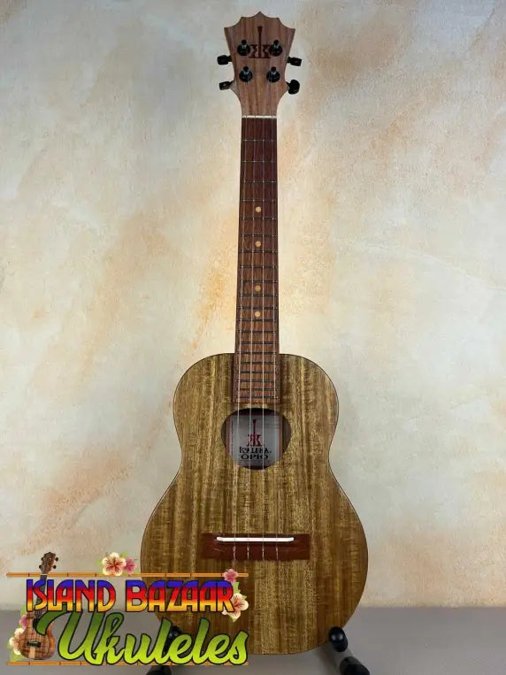 Wooden ukulele with natural grain, KoAloha KTO-10 Opio Tenor and dark fretboard