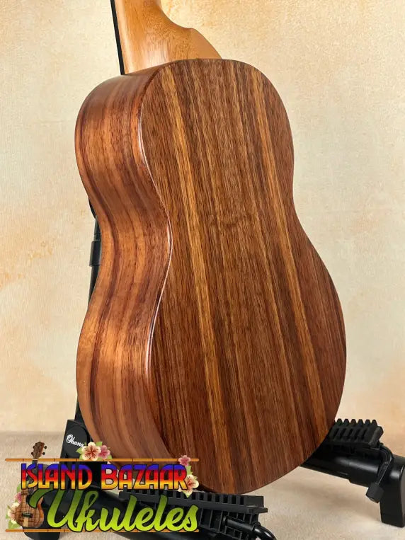 Wooden ukulele back featuring solid Hawaiian koa for Koaloha Royal Pikake Tenor Uke KTM-10