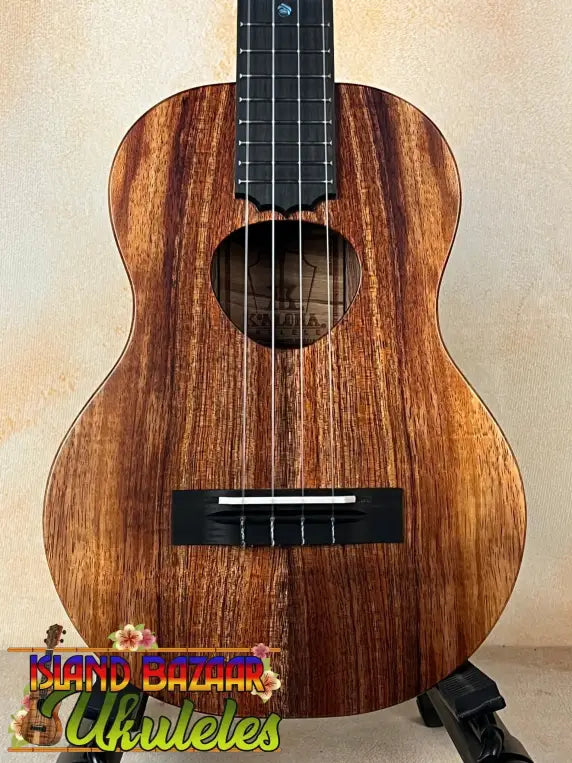 Beautiful Koa wood ukulele with dark grain, Koaloha Royal Pikake Tenor, solid Hawaiian Koa