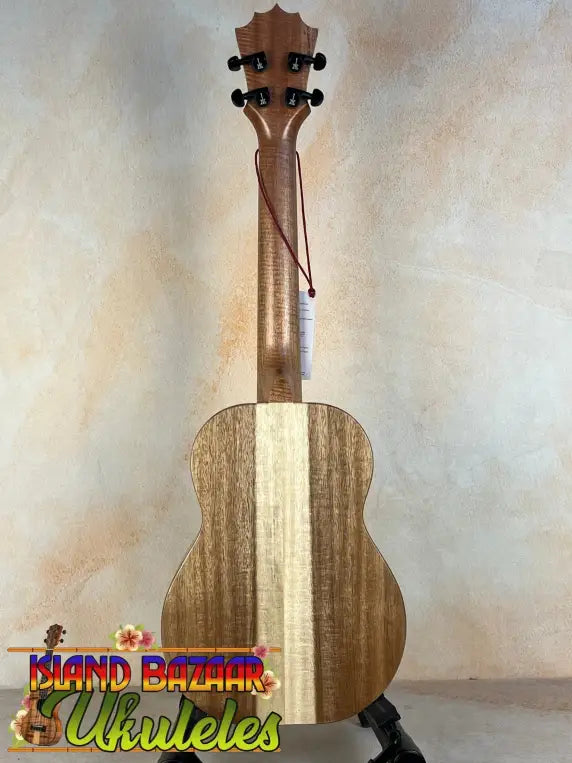 Wooden Ukulele with Light and Dark Stripes, KoAloha Tenor Opio Solid Acacia KTO-10S