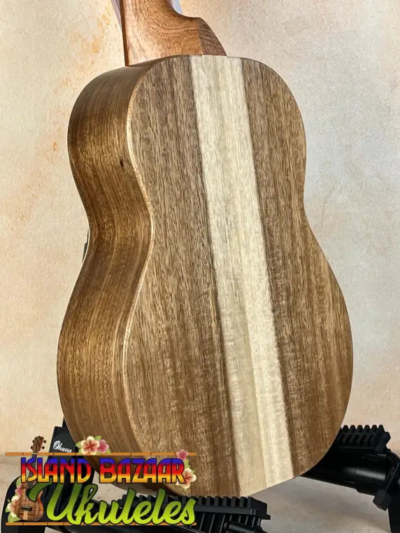 Wooden acoustic guitar featuring light vertical stripe, KoAloha Tenor Opio KTO-10S