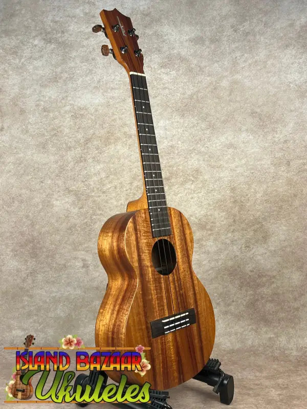 Brown wooden tenor ukulele from Kamaka HF-3 Tenor Ukulele series