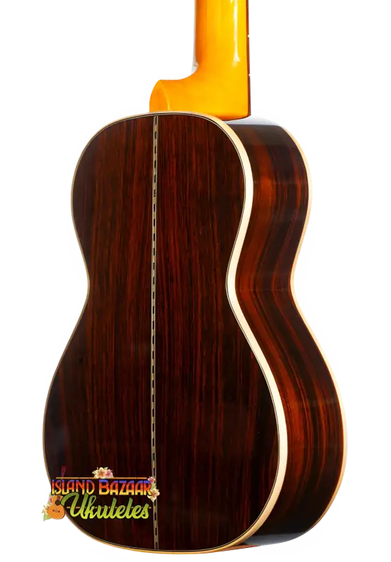 Acoustic guitar back of Ohana Limited Edition 40-Series Tenor Ukulele showcasing premium craftsmanship