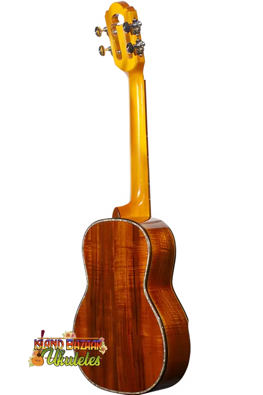 Wooden ukulele with tuning pegs from Ohana Limited Edition 575G Series Koa Bundle