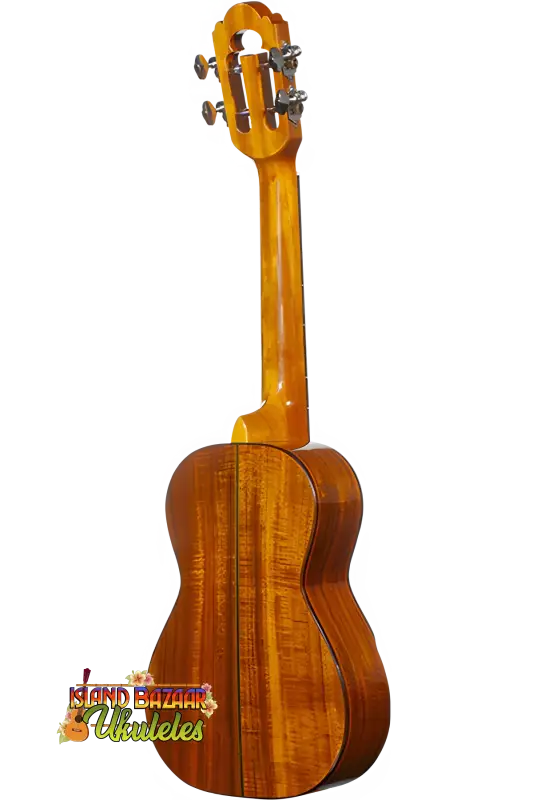 Wooden back of Limited Edition Spruce & Acacia Tenor 6 series Ukulele by Ohana