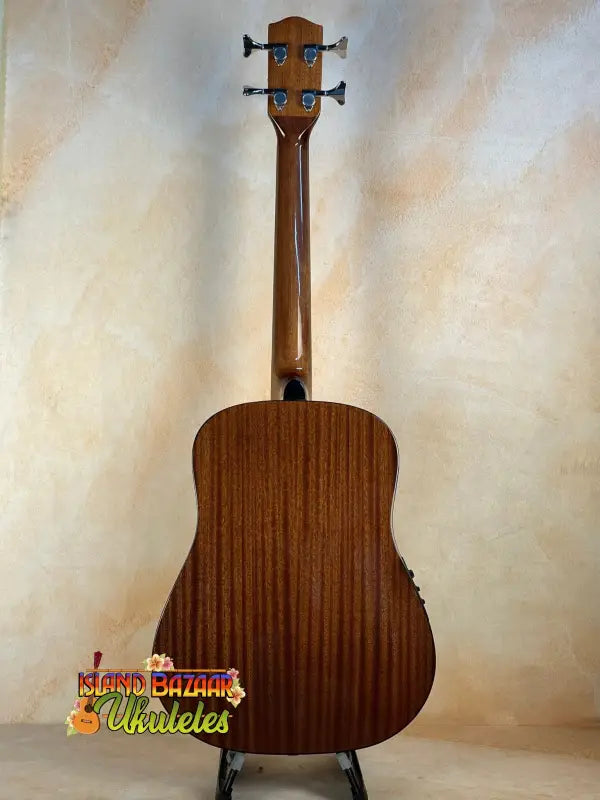 Wooden acoustic bass guitar with dark brown finish for Ohana OBU-22 U-Bass Rhythm Line