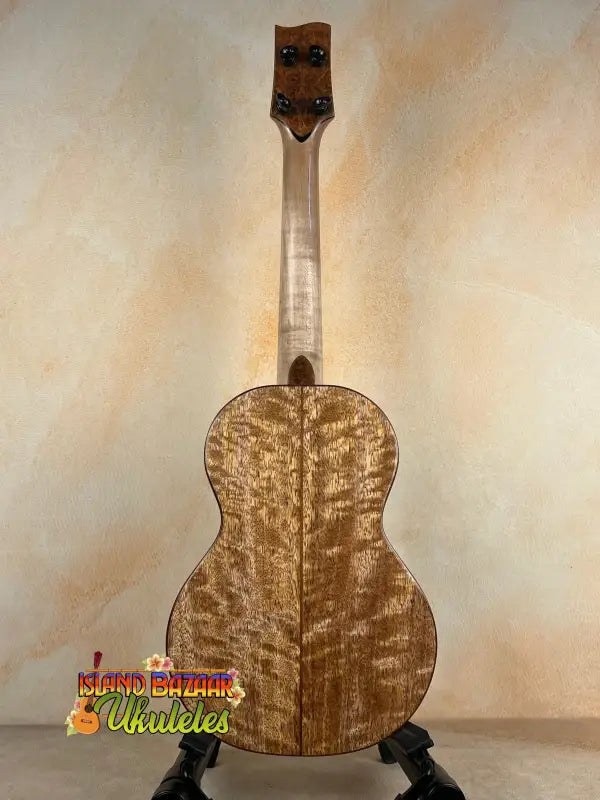 Wooden Phil Henderson Custom PCH Tenor Ukulele with figured back and solid mango finish