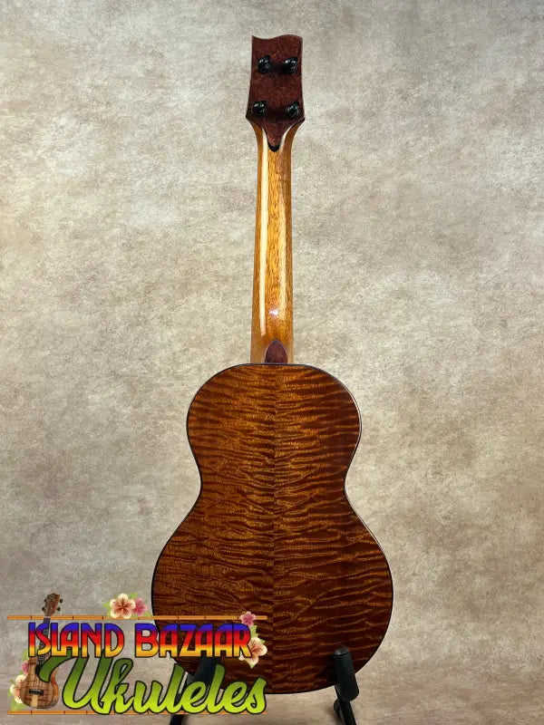 Back of a brown PCH Tenor Ukulele by Luthier Phil Henderson from the Turtle series