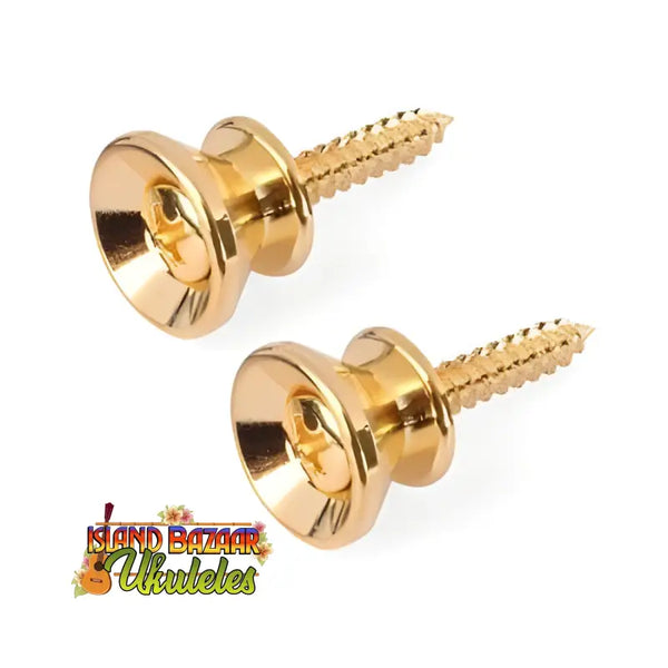 Gold-plated strap buttons with screws for Ukulele High Quality Metal Strap installation