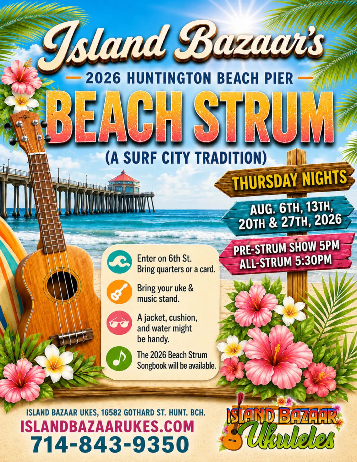 Our Annual 2026 Huntington Beach Pier Beach Strum