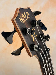 Kala UBASS-EBY-FSRW Striped Ebony Acoustic-Electric Bass Ukulele