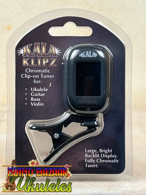 Kala Chromatic Clip-On Digital Tuner for Concert Acacia Ukulele Beginners Bundle Uke