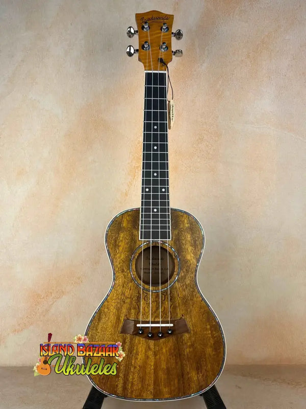 Wooden Concert Mango Ukulele with weathered finish in Beginners Bundle from Southern California retail