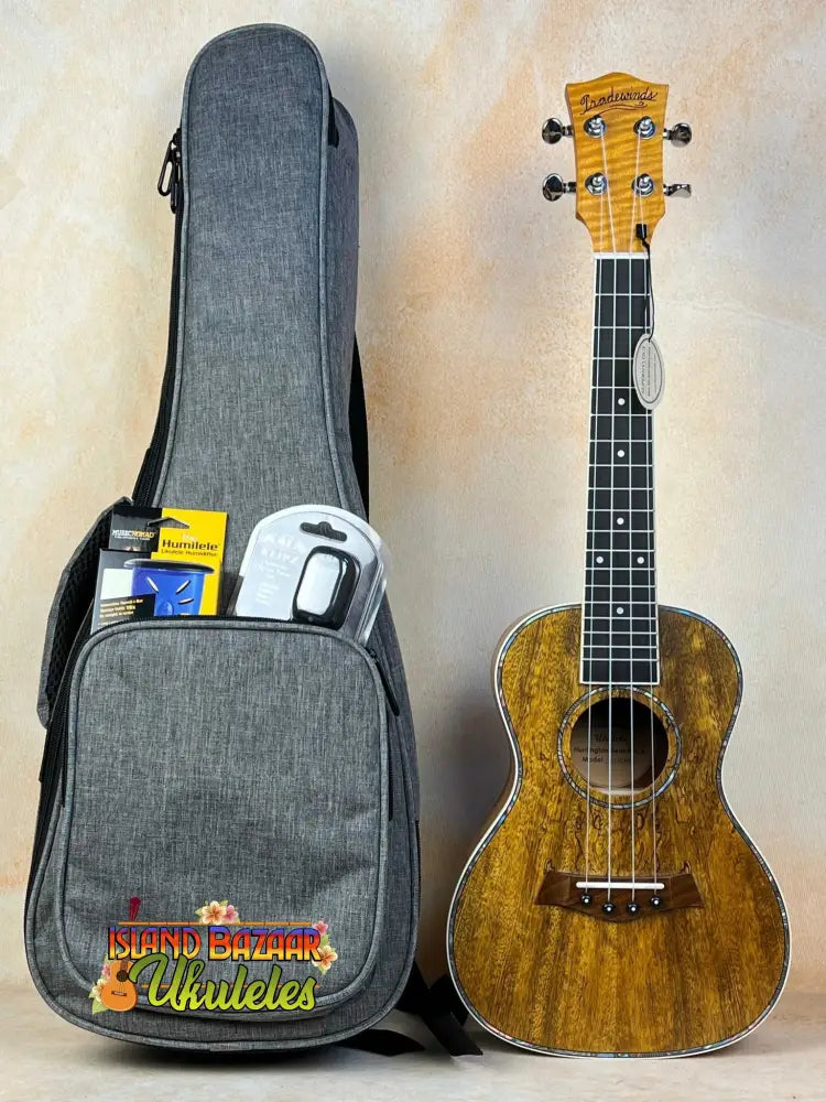 Beautiful Concert Mango Ukulele featuring unique spalted wood grain, perfect for beginners