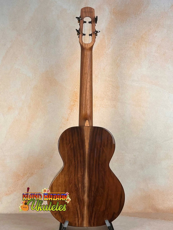 Wooden acoustic guitar with rich brown finish for Flight Voyager Tenor Electro-Acoustic Ukulele