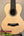 Natural wood Voyager Tenor Electro-Acoustic Ukulele with decorative rosette design