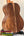 Electro-Acoustic Flight Voyager Tenor Ukulele with walnut wood grain back on stand