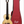 Natural wood acoustic guitar with red Flight case for Voyager Tenor electro-acoustic ukulele