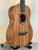 Wooden Flight Acoustic-Electric Baritone Uke with decorative rosette around soundhole